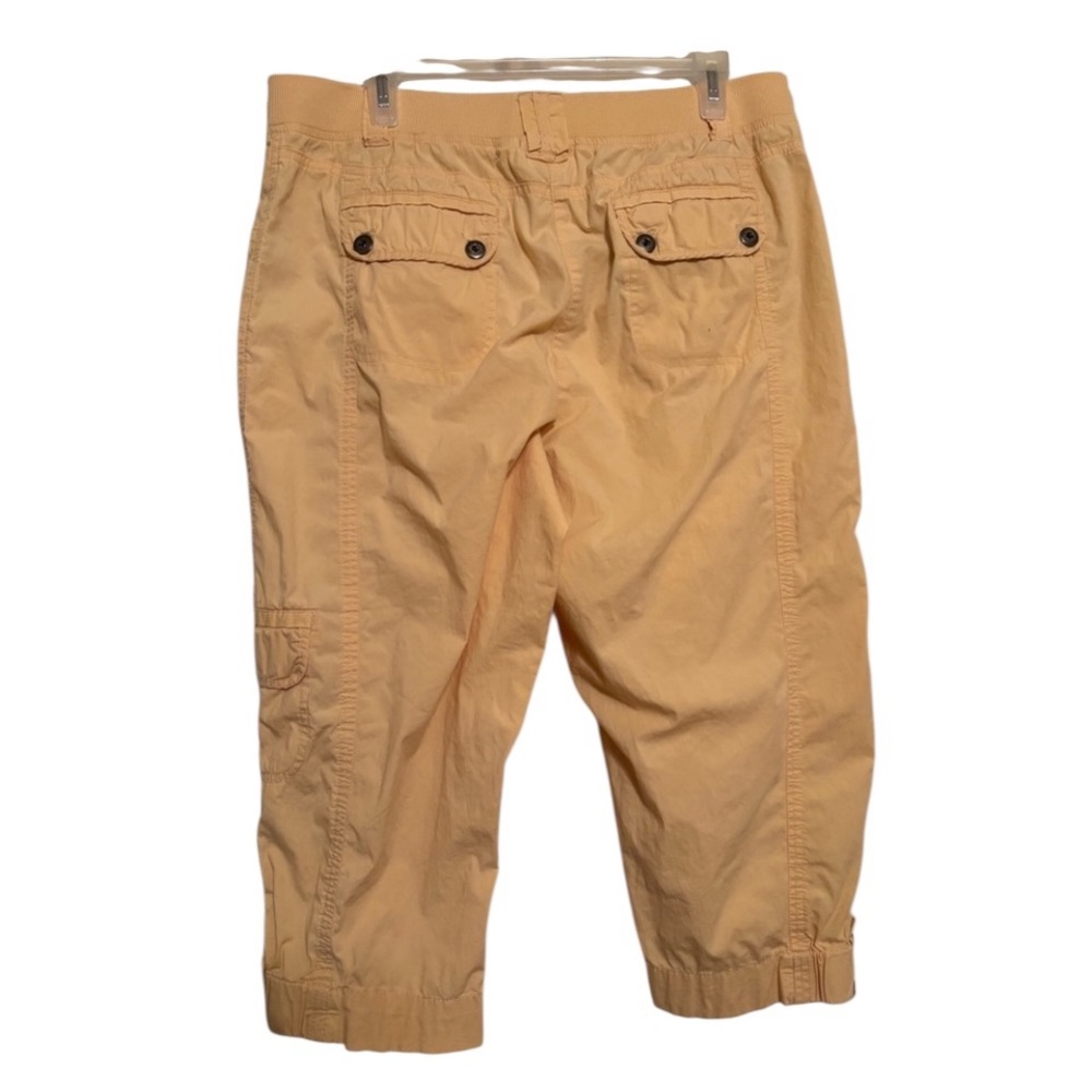 Chicos utility capri pants Chicos size 2 USA large yellow - Picture 3 of 6